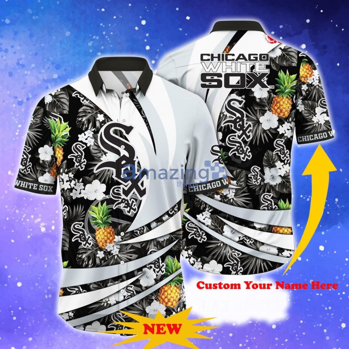 Chicago White Sox MLB Flower Pineapple Super Hot Custom Name Hawaiian Shirt Product Photo 1