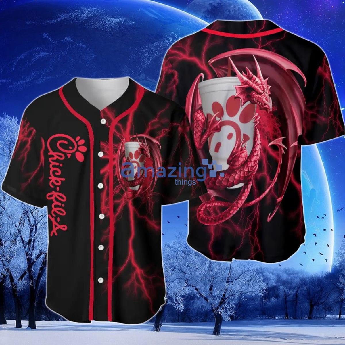 Chick-fil-A Dragon Thunder Baseball Jersey Product Photo 1 Chick-fil-A Dragon Thunder Baseball Jersey Product Photo 1