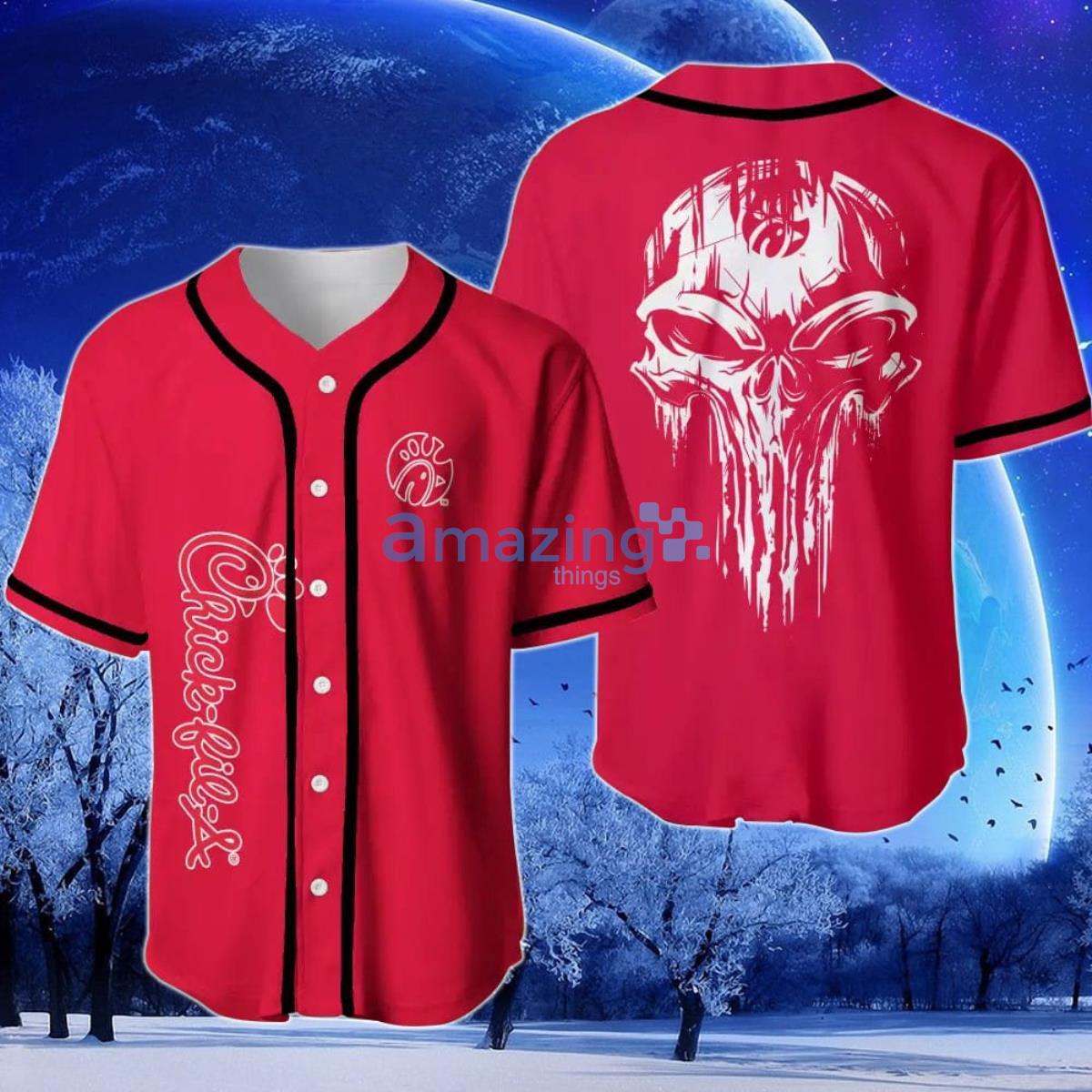 Chick-fil-A Skull Baseball Jersey Product Photo 1