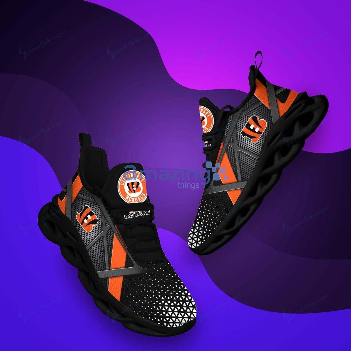 Cincinnati Bengals Football Team Max Soul Shoes Hot Sneakers For Fans