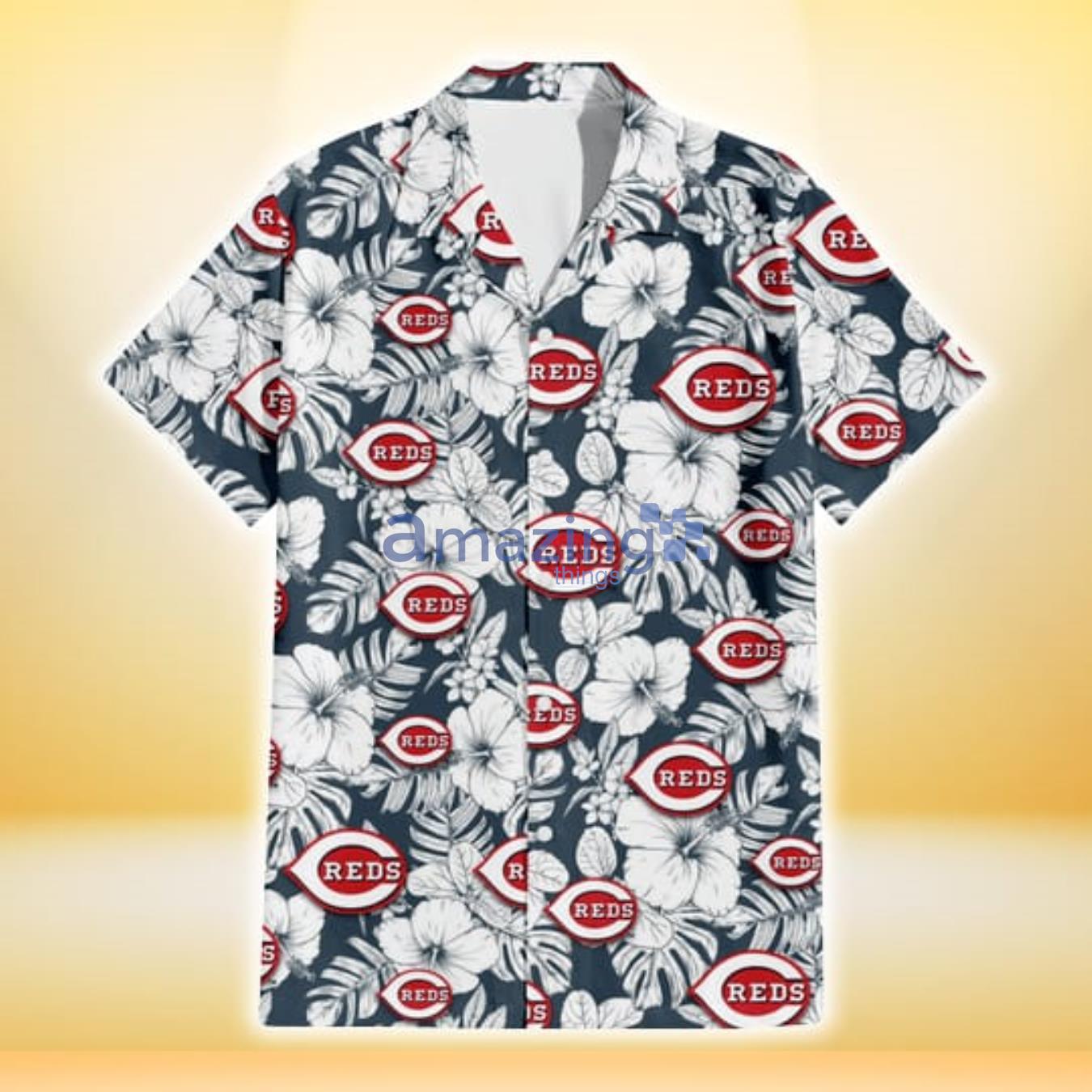 Chicago Cubs Palm Leaves Pattern 3D All Over Print Hawaiian Shirt