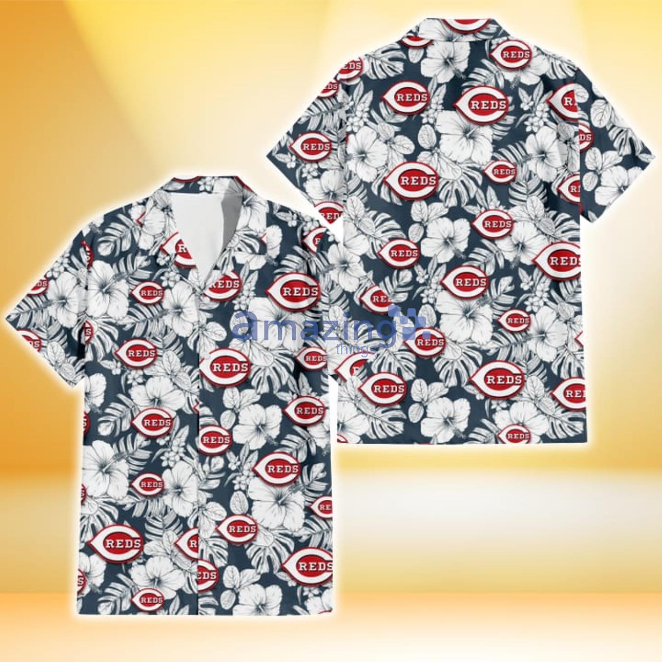 Cincinnati Reds Hawaiian Short Sleeve Shirt 3d All Over Print Men Women  Unisex Best Gift Ideas