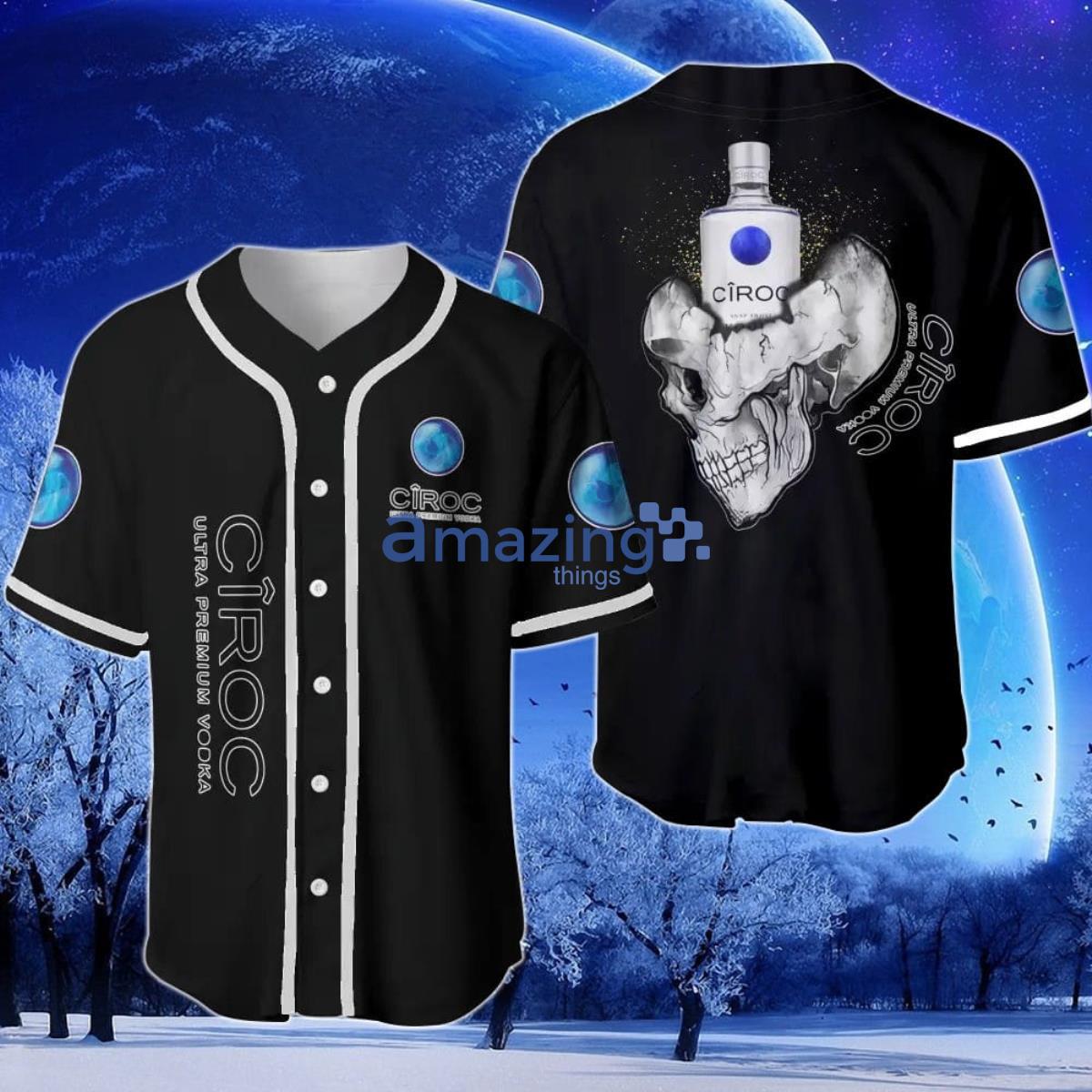 Ciroc Vodka Skull Halloween Baseball Jersey Product Photo 1
