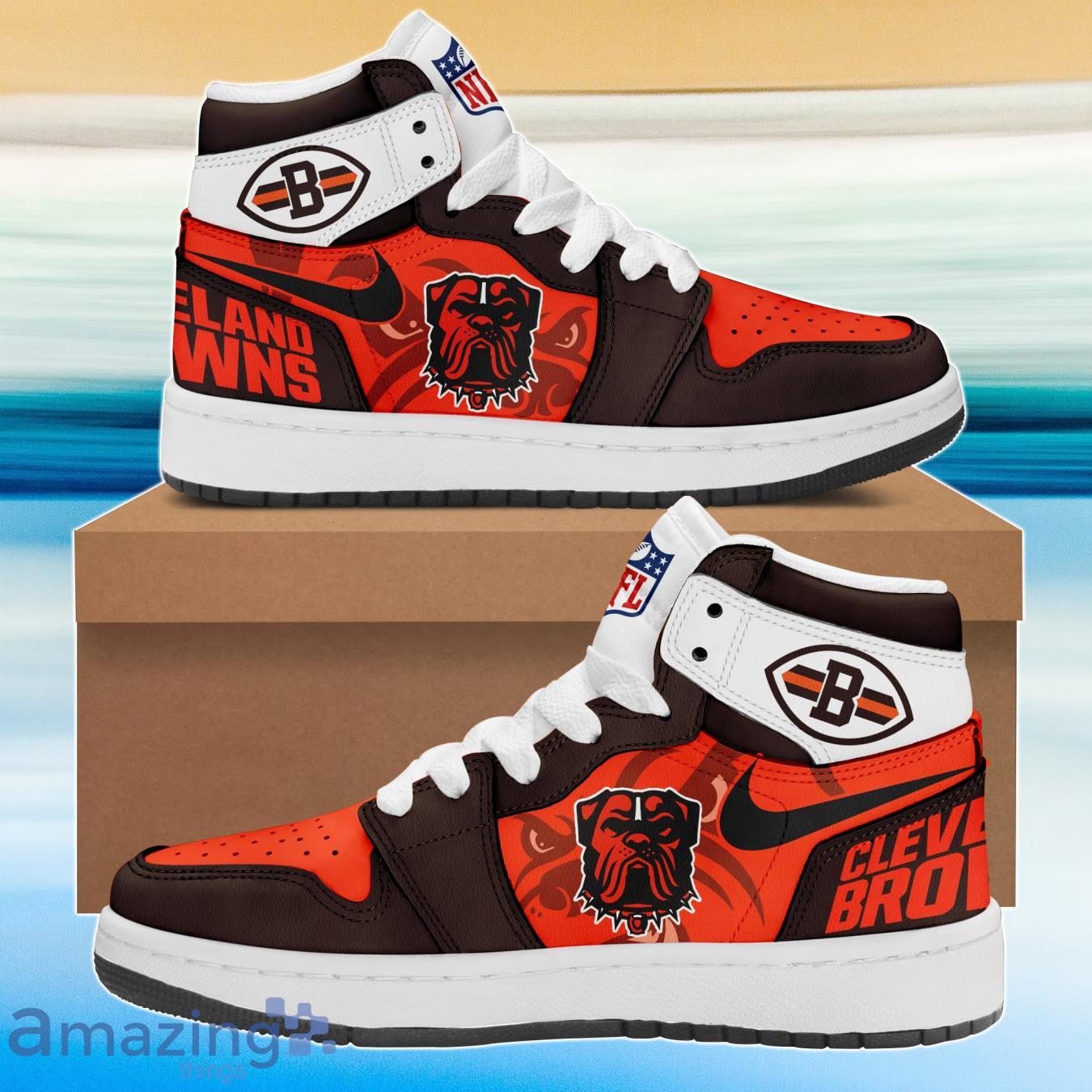 Cleveland Browns Air Jordan Hightop Shoes
