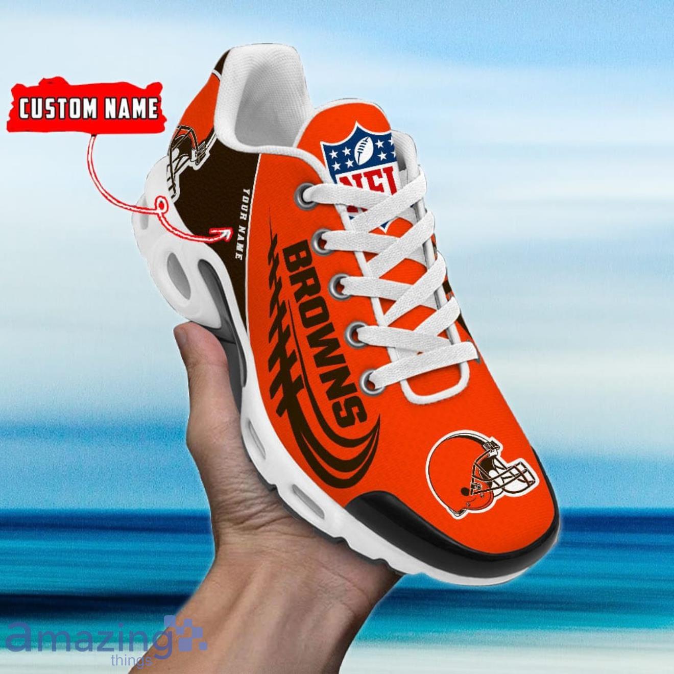 Custom Name Cleveland Browns NFL Logo Air Cushion Sports Shoes Men Women -  Banantees