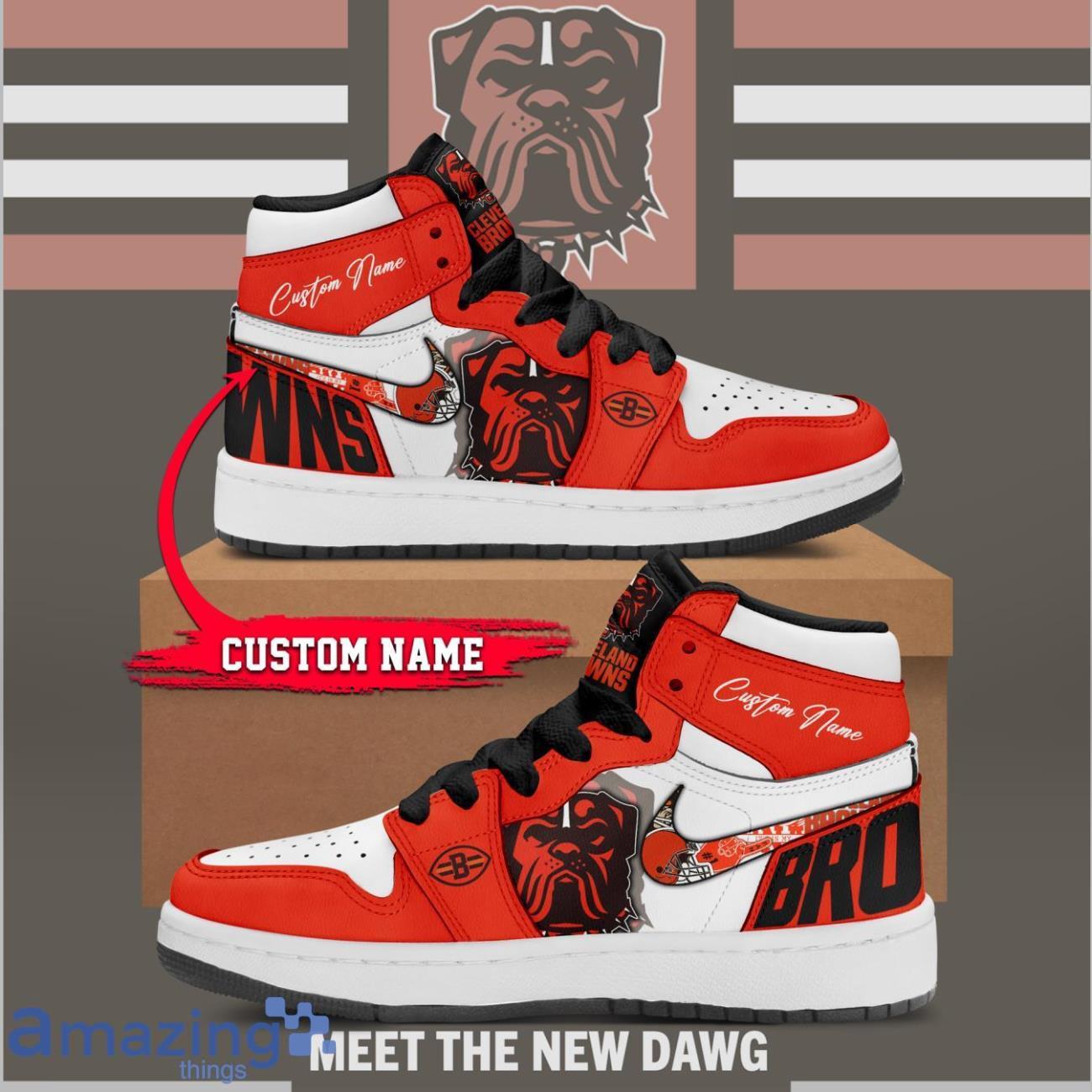 Cleverland Browns Special Edition Shoes Air Jordan Hightop Custom Name