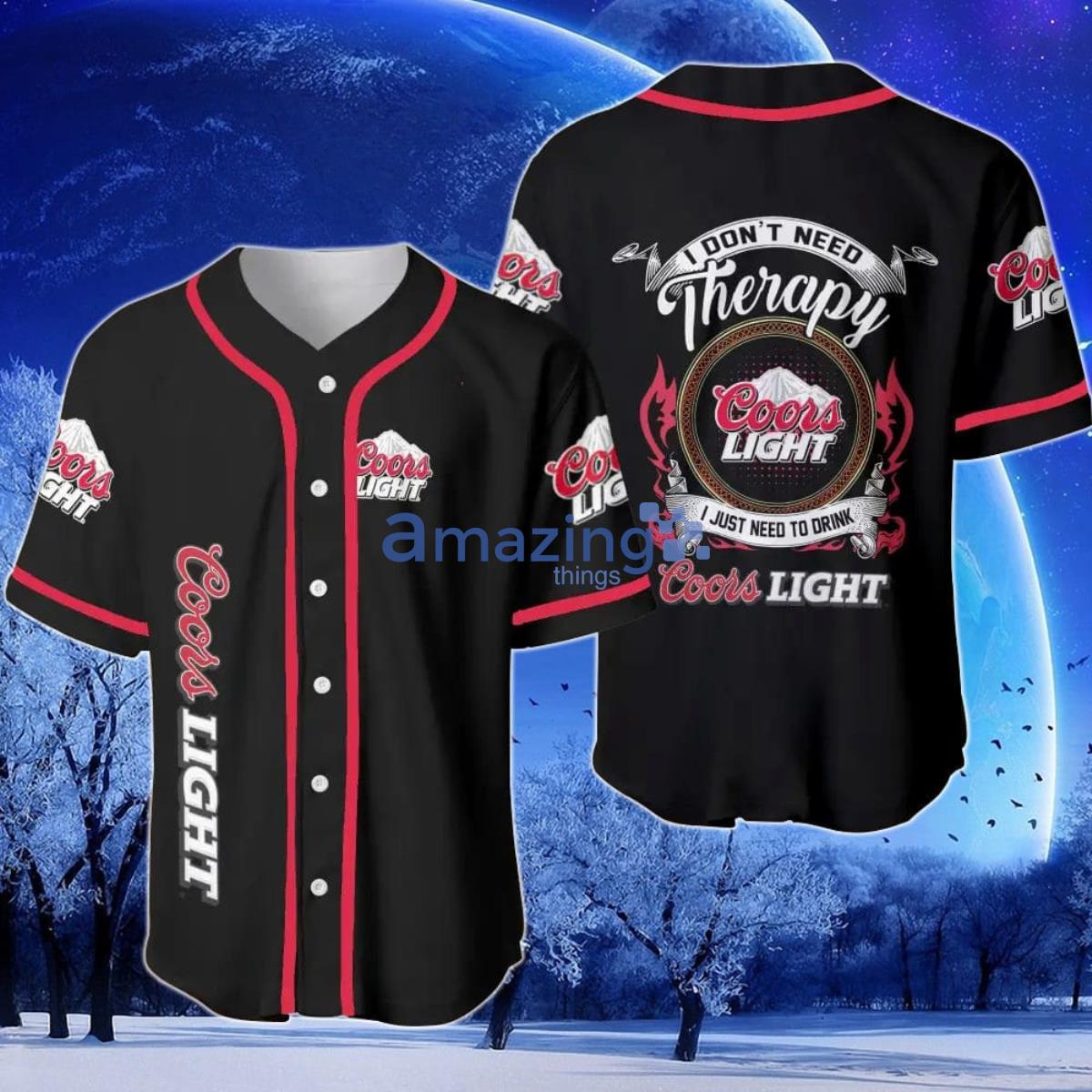 Coors Light Beer Therapy Baseball Jersey Product Photo 1