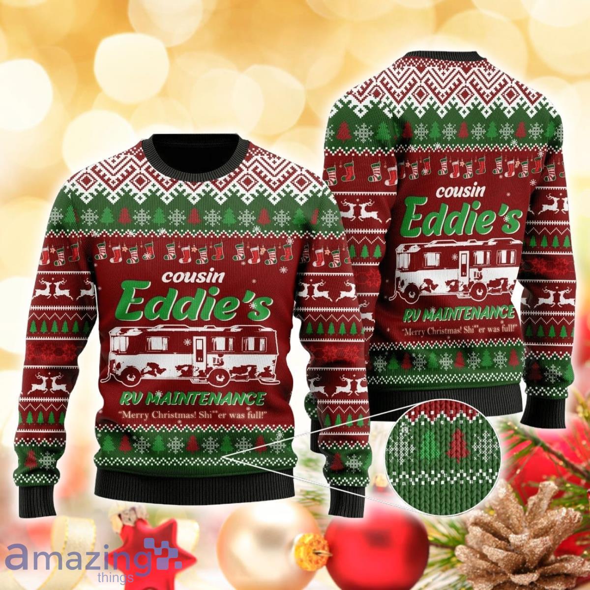 Cousin Eddie’s 3D Sweater Ugly Christmas Sweater For Men Women Product Photo 1