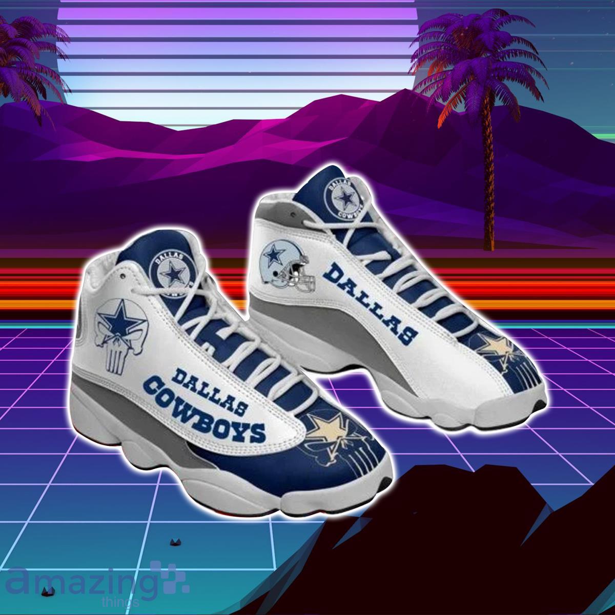 Dallas Cowboys Football Team Air Jordan 13 Sneakers For Fans