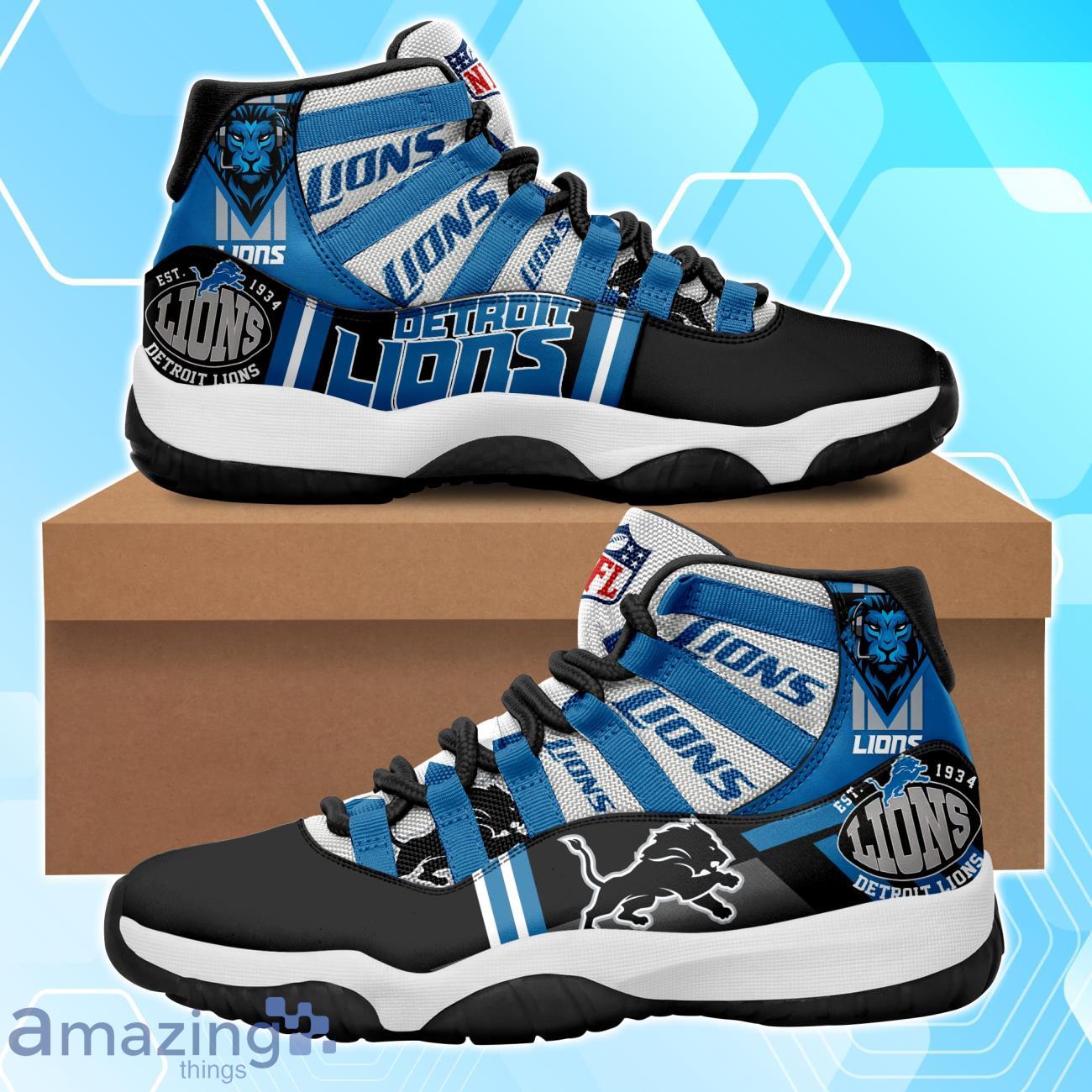 Detroit Lions Custom Name Air Jordan 11 Sneaker Shoes For Sport Fans -  Banantees