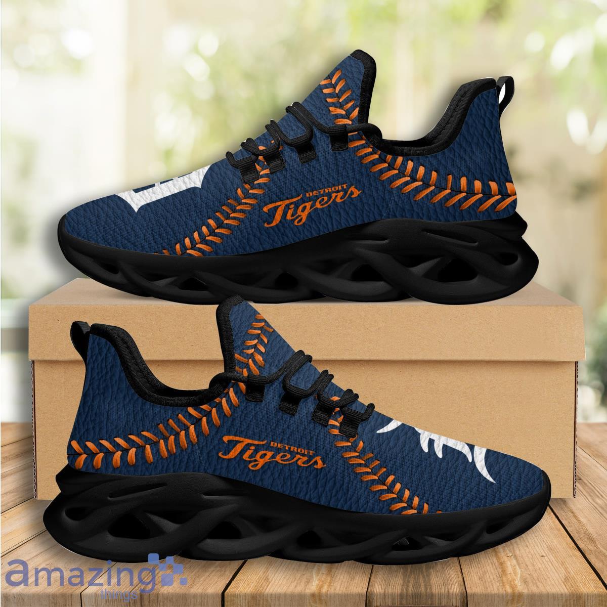 Detroit Tigers Logo Seam Pattern 3D Max Soul Sneaker image Detroit Tigers Logo Seam Pattern 3D Max Soul Sneaker Product Photo 2