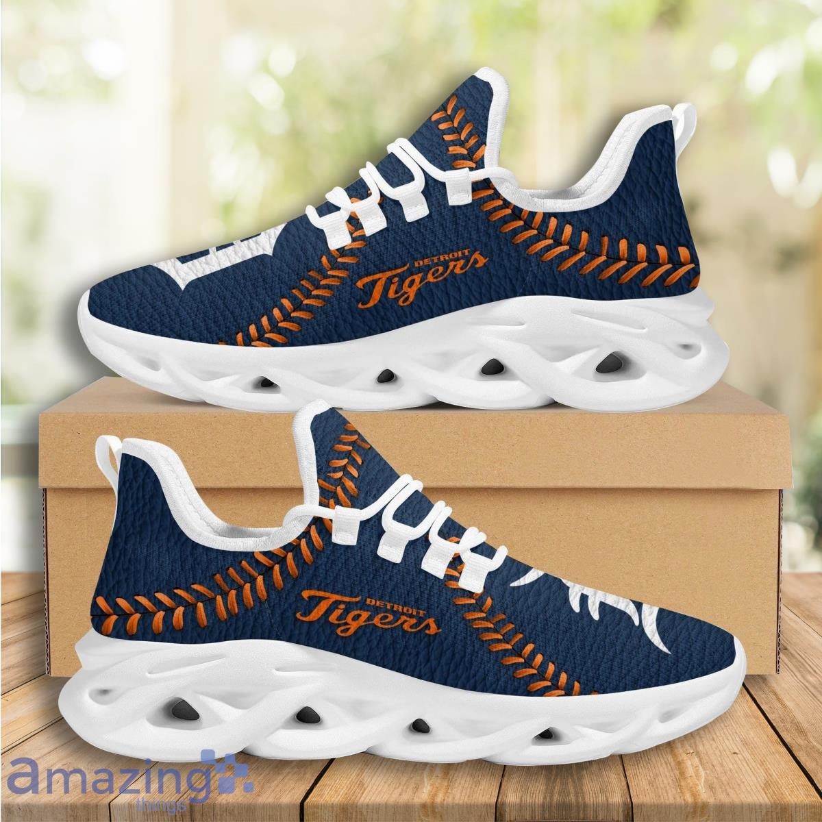 Detroit Tigers Logo Seam Pattern 3D Max Soul Sneaker Product Photo 1 Detroit Tigers Logo Seam Pattern 3D Max Soul Sneaker Product Photo 1