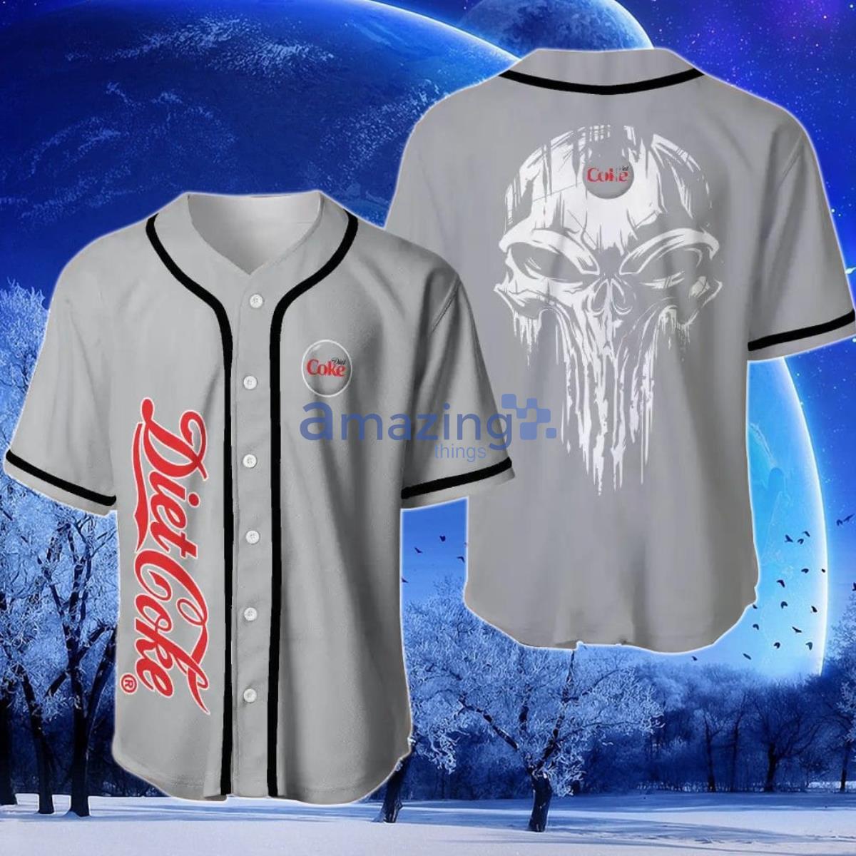 Diet Coke Skull Baseball Jersey Product Photo 1