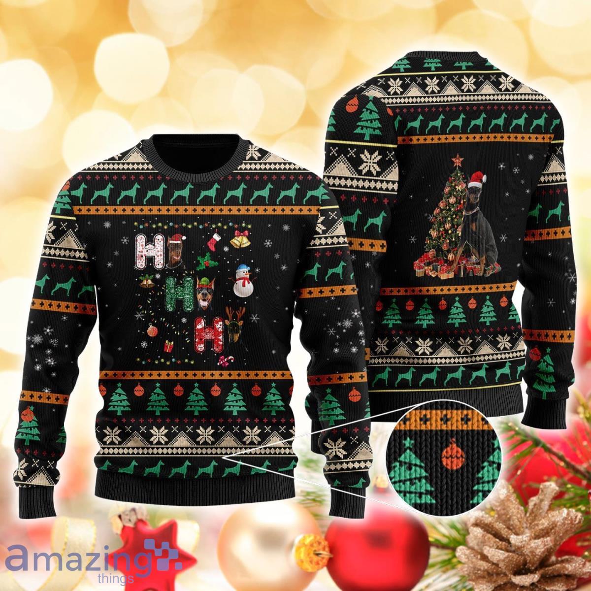 Doberman 3D Sweater Ugly Christmas Sweater For Men Women Product Photo 1