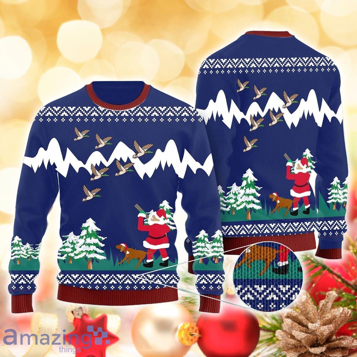 Duck Hunting On Christmas Night 3D Sweater Ugly Christmas Sweater For Men Women Product Photo 1