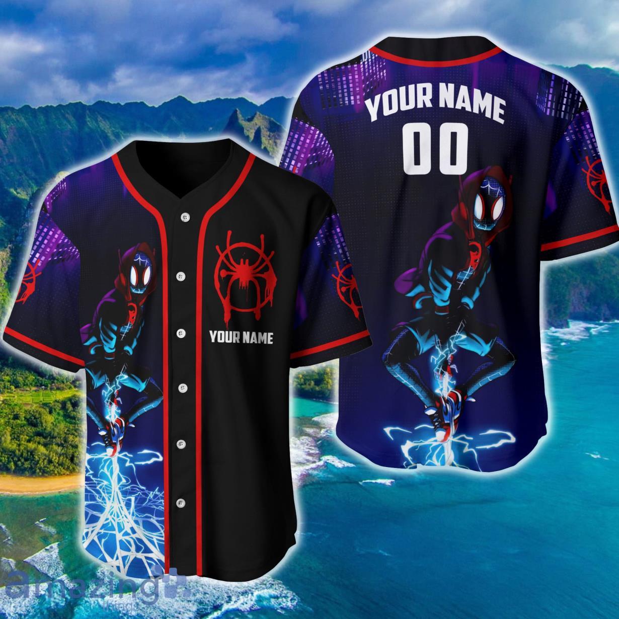 Exclusive Supperhero Spiderman Jersey, Marvel Baseball Jersey Personalized Product Photo 1