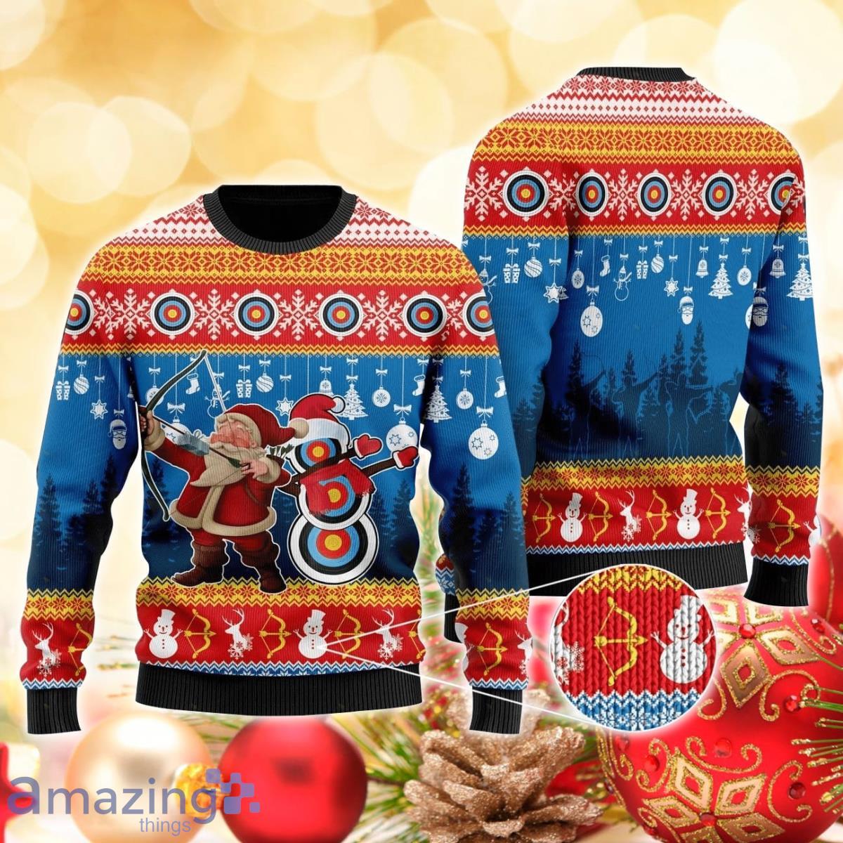 Funny Christmas Santa 3D Sweater Ugly Christmas Sweater For Men Women Product Photo 1