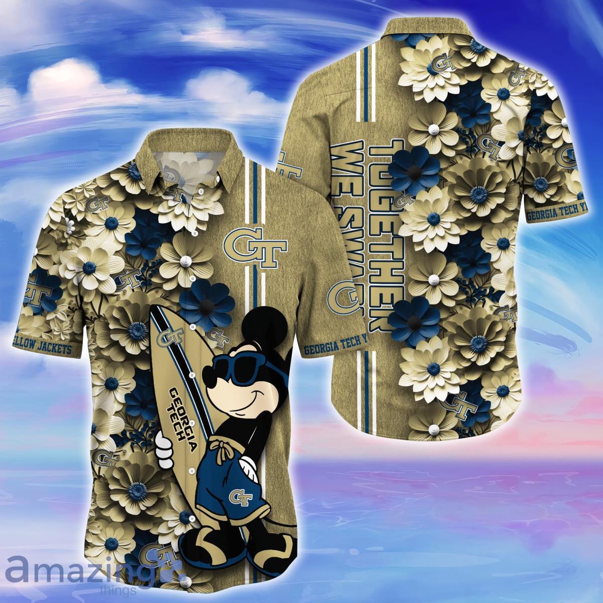 Georgia Tech Yellow Jackets Trending Hawaiian Shirt Best Gift For Fans Product Photo 1