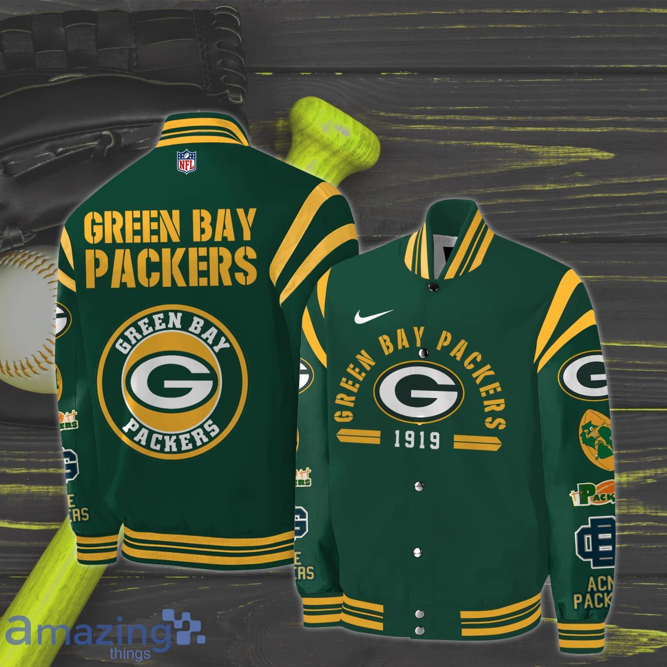 Green Bay Packers Bomber Jacket Product Photo 1