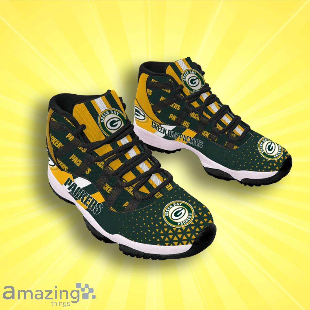 Green Bay Packers Custom Name Air Jordan 11 Sneaker Shoes For Sport Fans -  Banantees