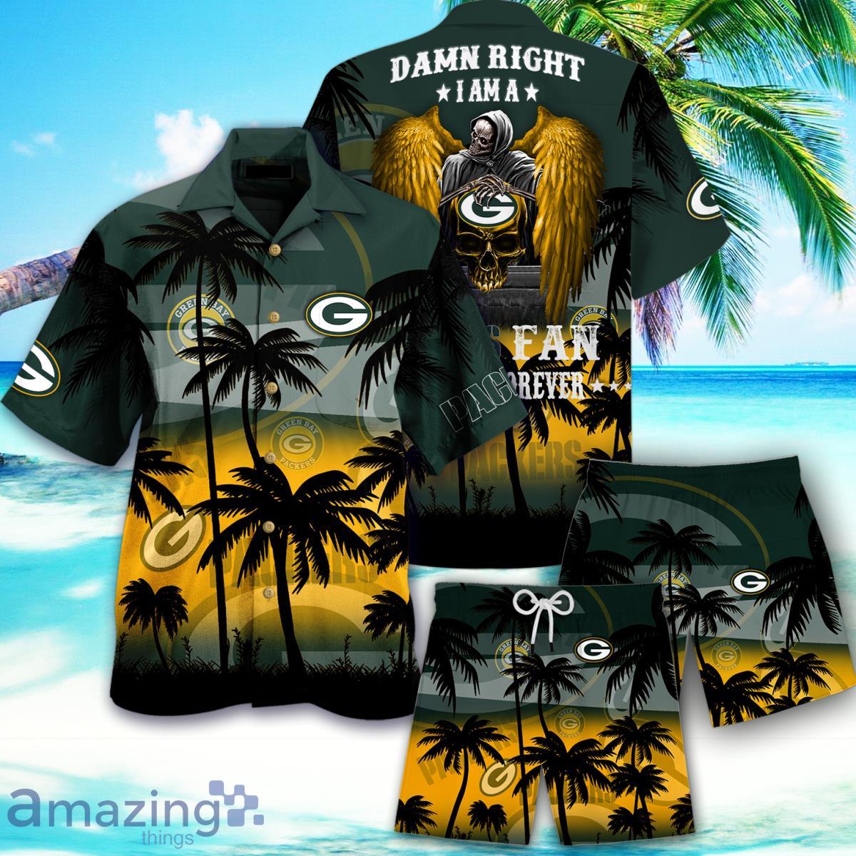 Green Bay Packers Tropical Palm Tree Hawaii Shirt, Shorts