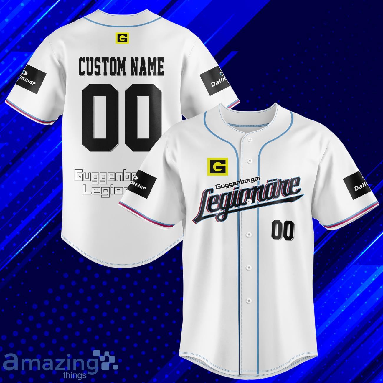 Guggenberger Legionare White Baseball Jersey Custom Name & Number Product Photo 1