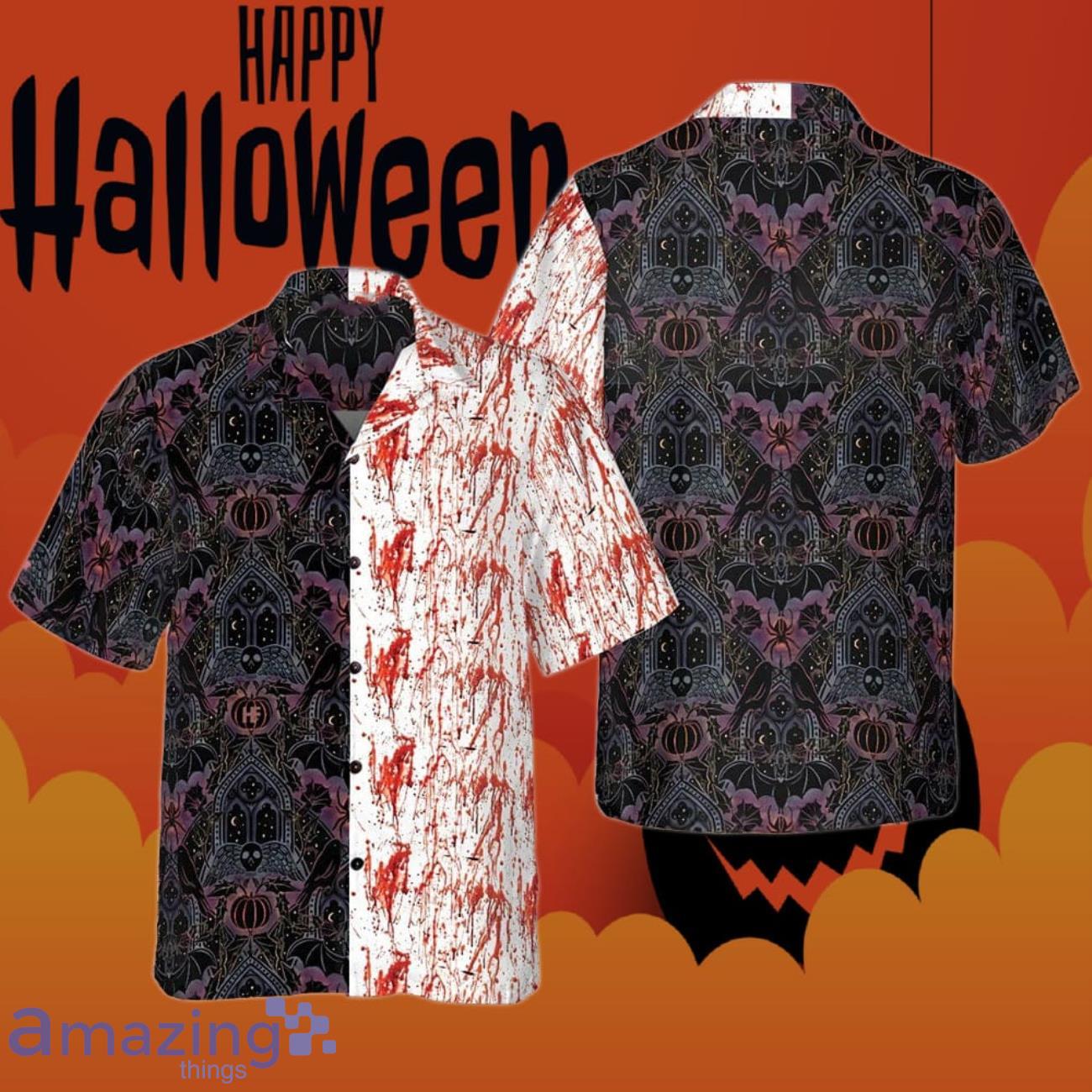 Halloween Blood Gothic Hawaiian Shirt Horror Halloween Gifts For Adults Product Photo 1