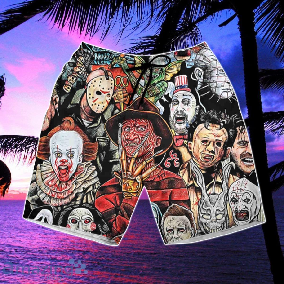 New York Giants NFL Horror Movies Character Hawaiian Shirt And Shorts  Halloween Gifts - Freedomdesign