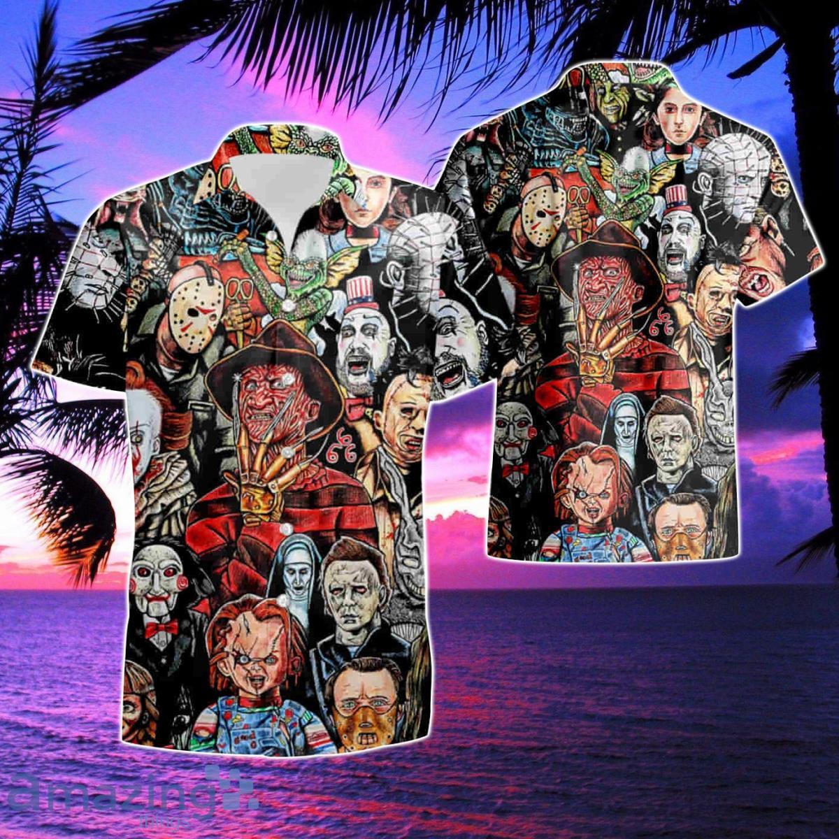 Jacksonville Jaguars Horror Movie Character Halloween Gift Men And Women Hawaiian  Shirt