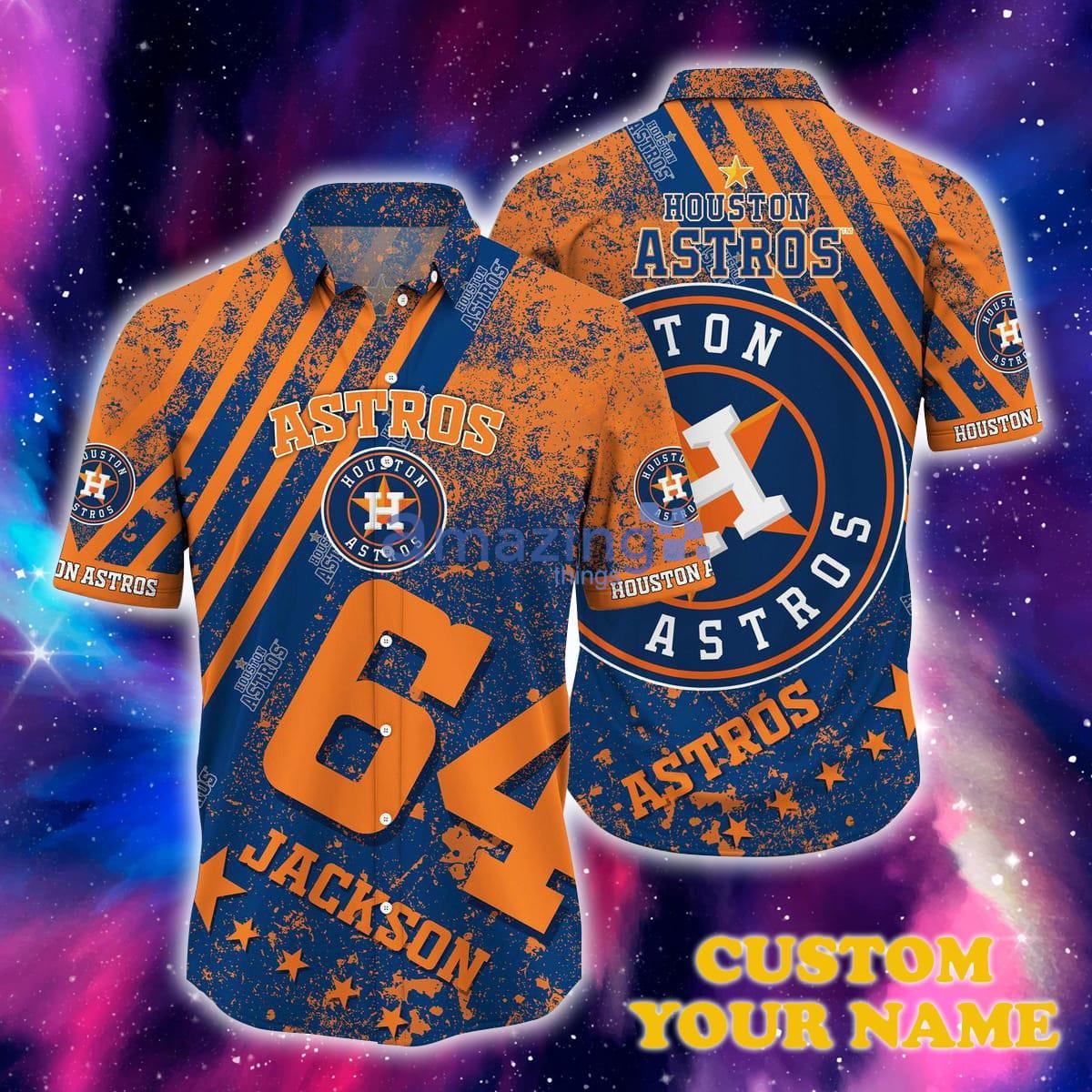 Houston Astros MLB Custom Name All Over Print Hawaiian Shirt Best