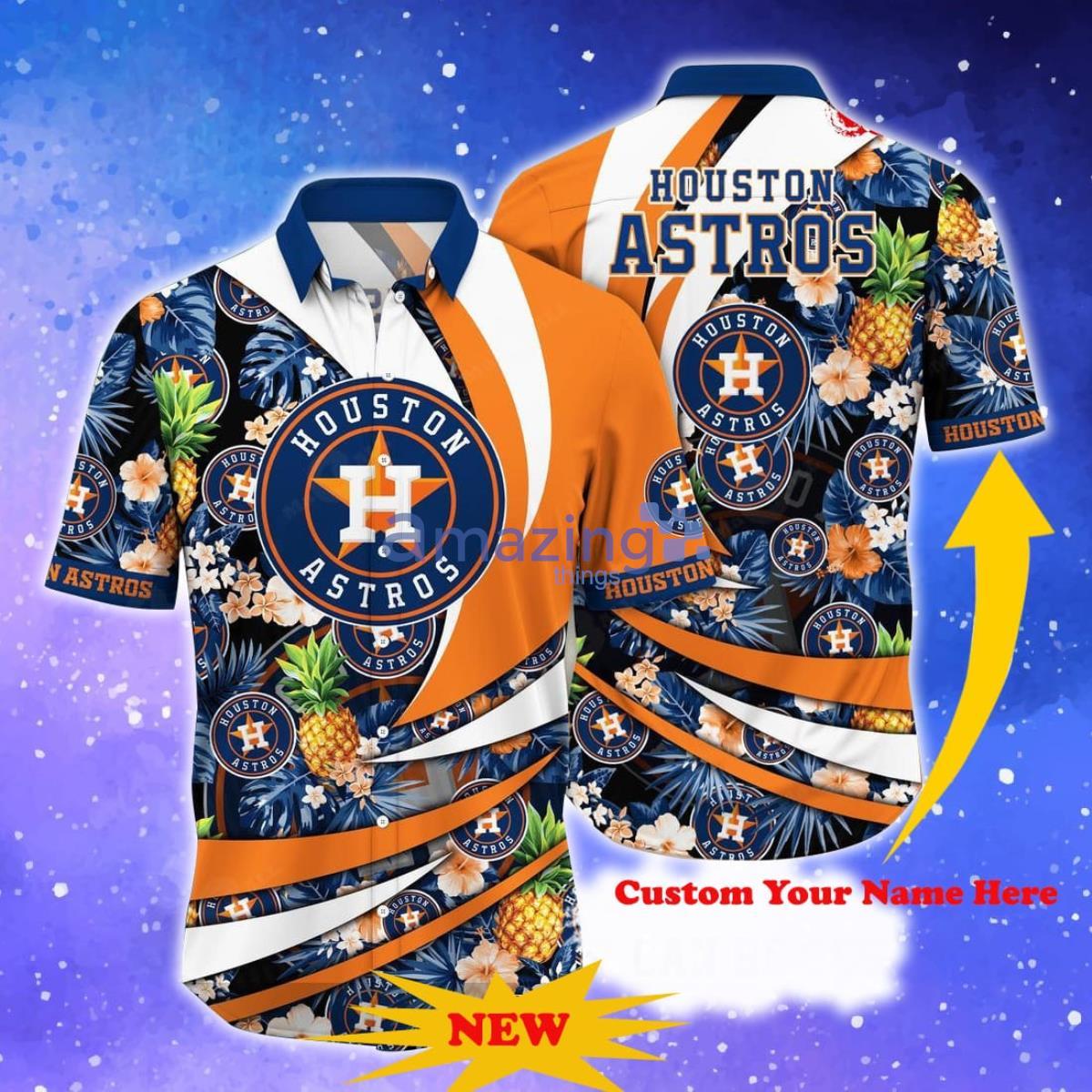 Houston Astros MLB Flower Pattern Summer Custom Nam And Number