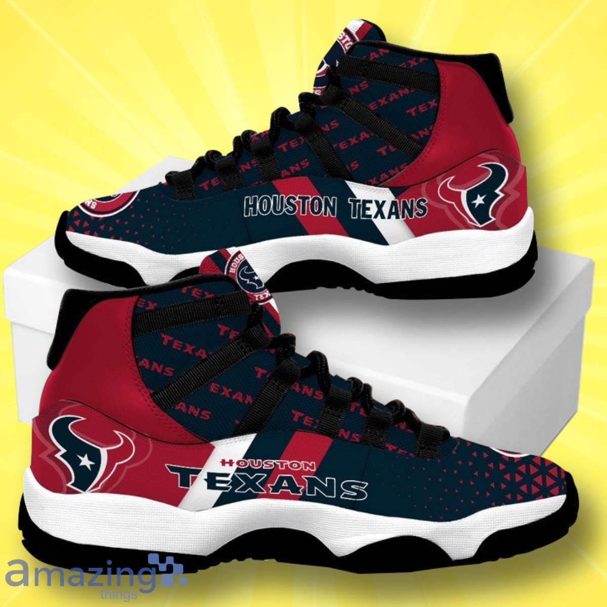 Houston Texans Custom Name Air Jordan 11 Sneaker Shoes For Sport Fans -  Banantees