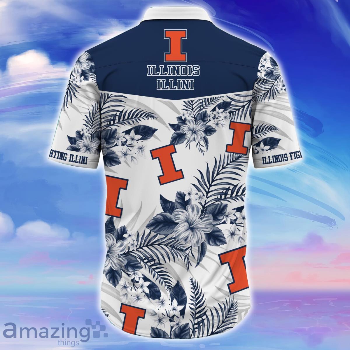 Illinois Fighting Illini Trending Hawaiian Shirt Gift For Real Fans image Illinois Fighting Illini Trending Hawaiian Shirt Gift For Real Fans Product Photo 3