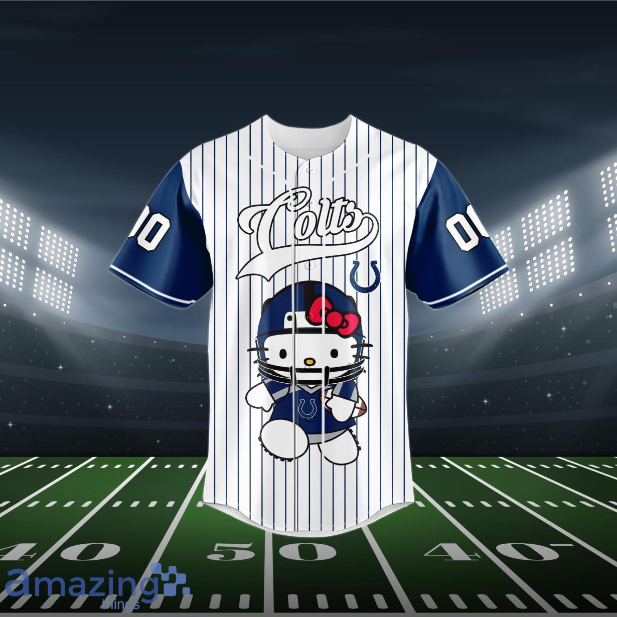 Indianapolis Colts Baseball Jersey NFL Hello Kitty Custom Name