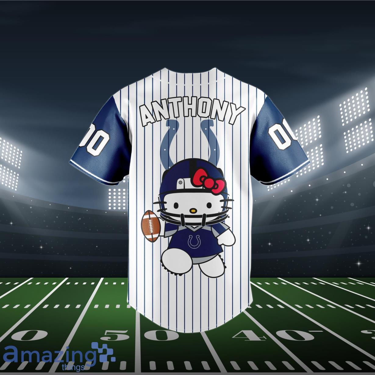 Indianapolis Colts Baseball Jersey NFL Hello Kitty Custom Name & Number