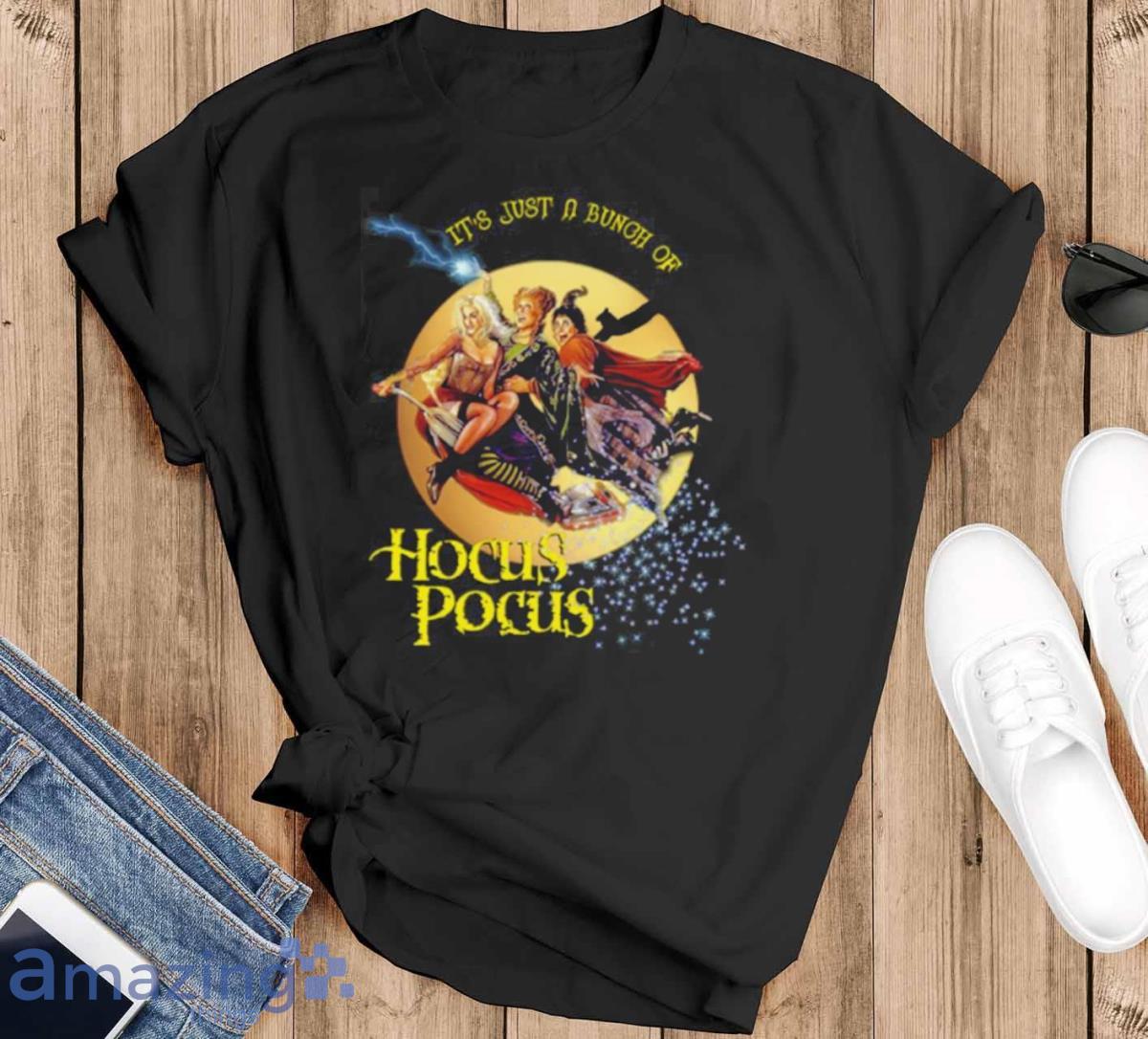 It’s Just A Bunch Of Hocus Pocus Iconic Halloween Shirt - Black T-Shirt