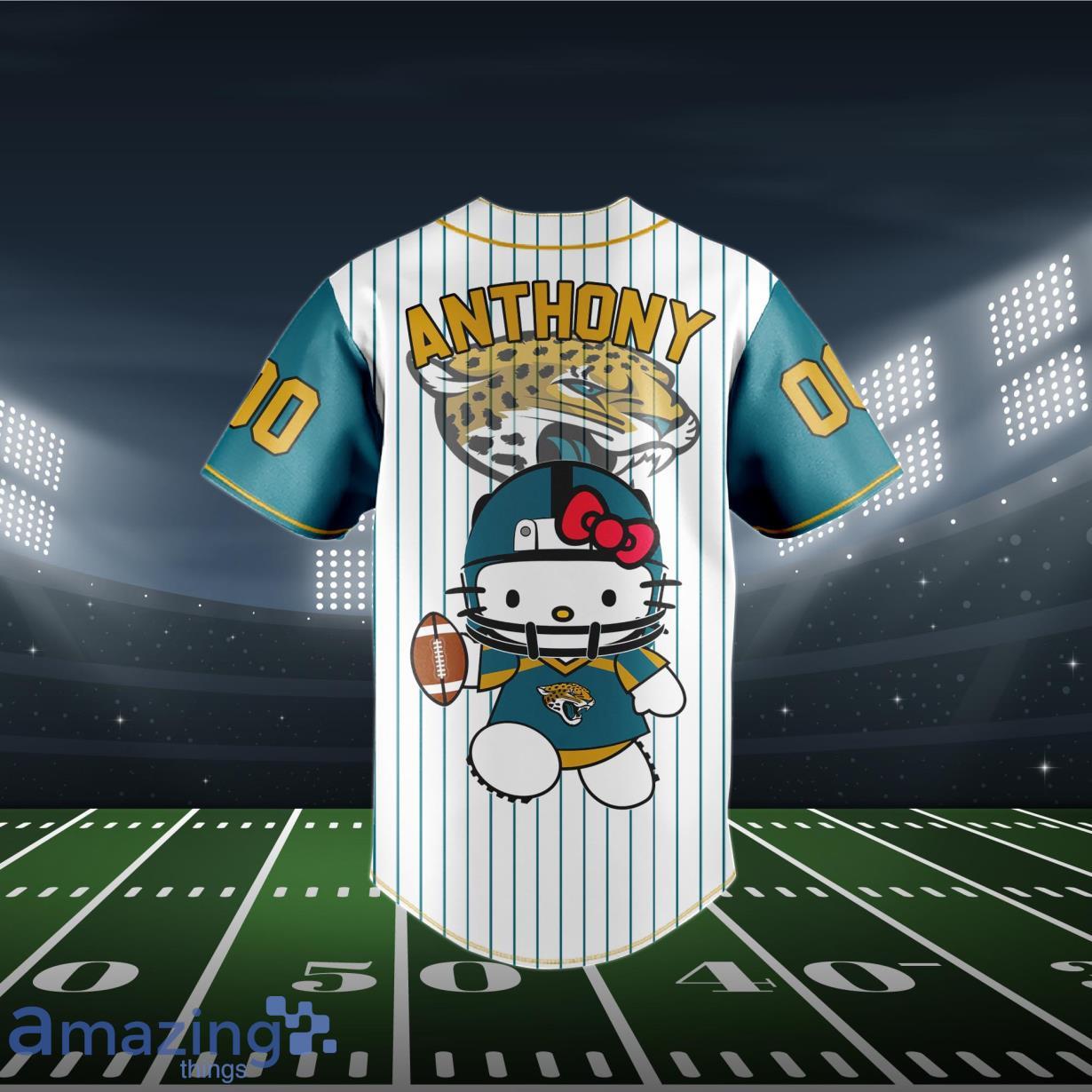 Jacksonville Jaguars Custom Number And Name NFL 3D Baseball Jersey