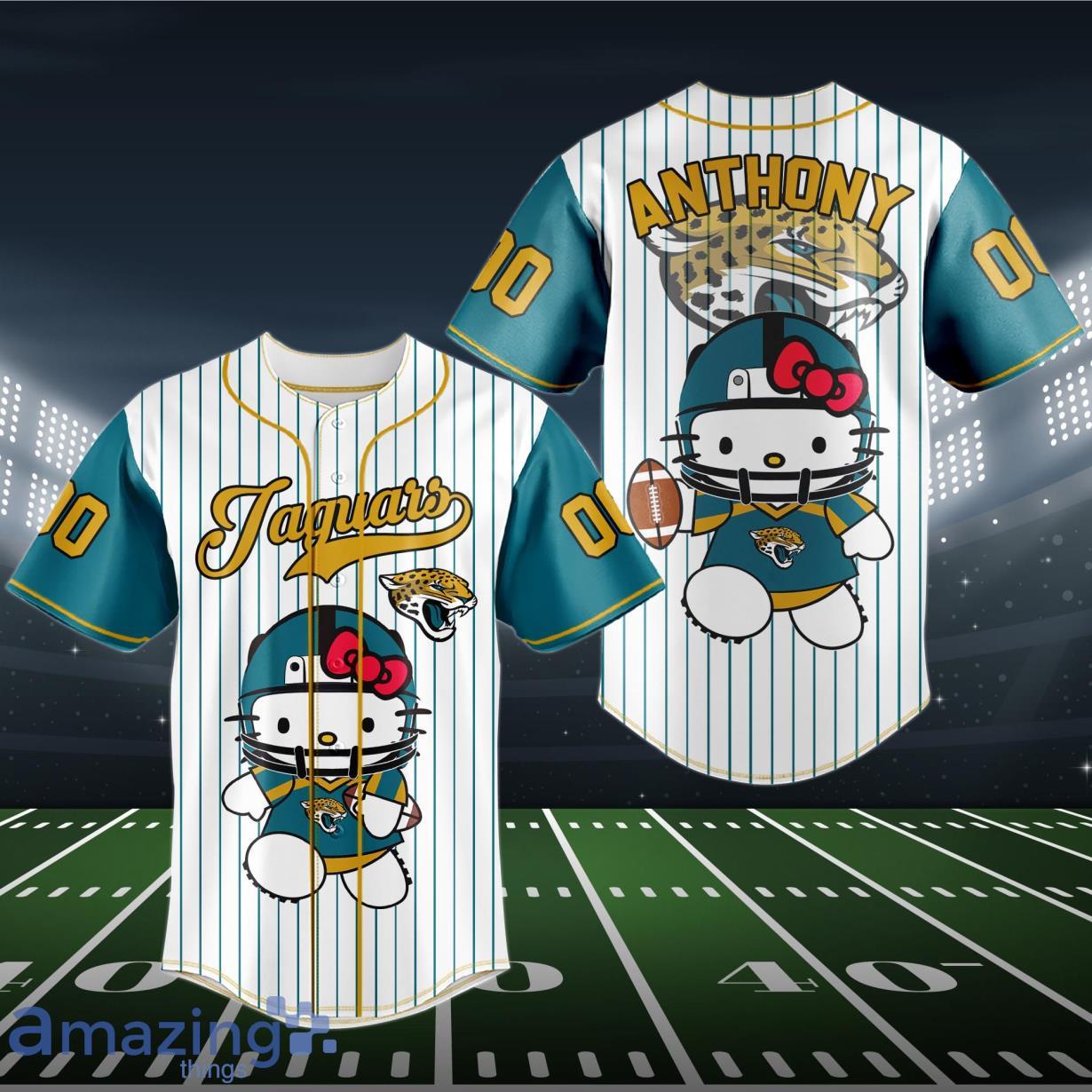 Jacksonville Jaguars Baseball Jersey NFL Hello Kitty Custom Name