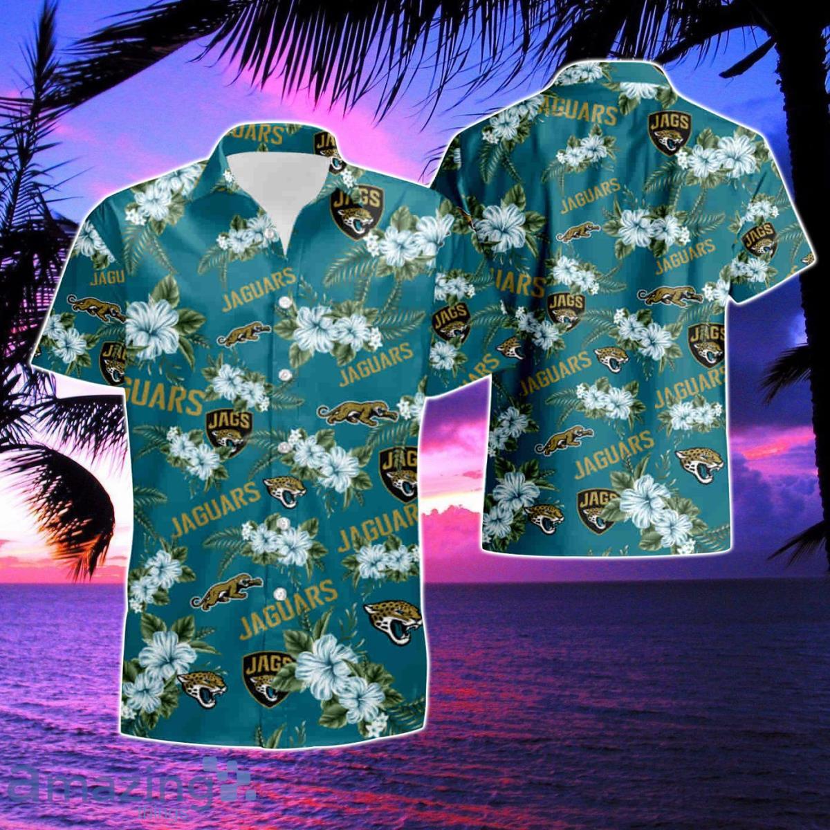 Jacksonville Jaguars Hibiscus Hawaiian Shirt & Short Product Photo 1