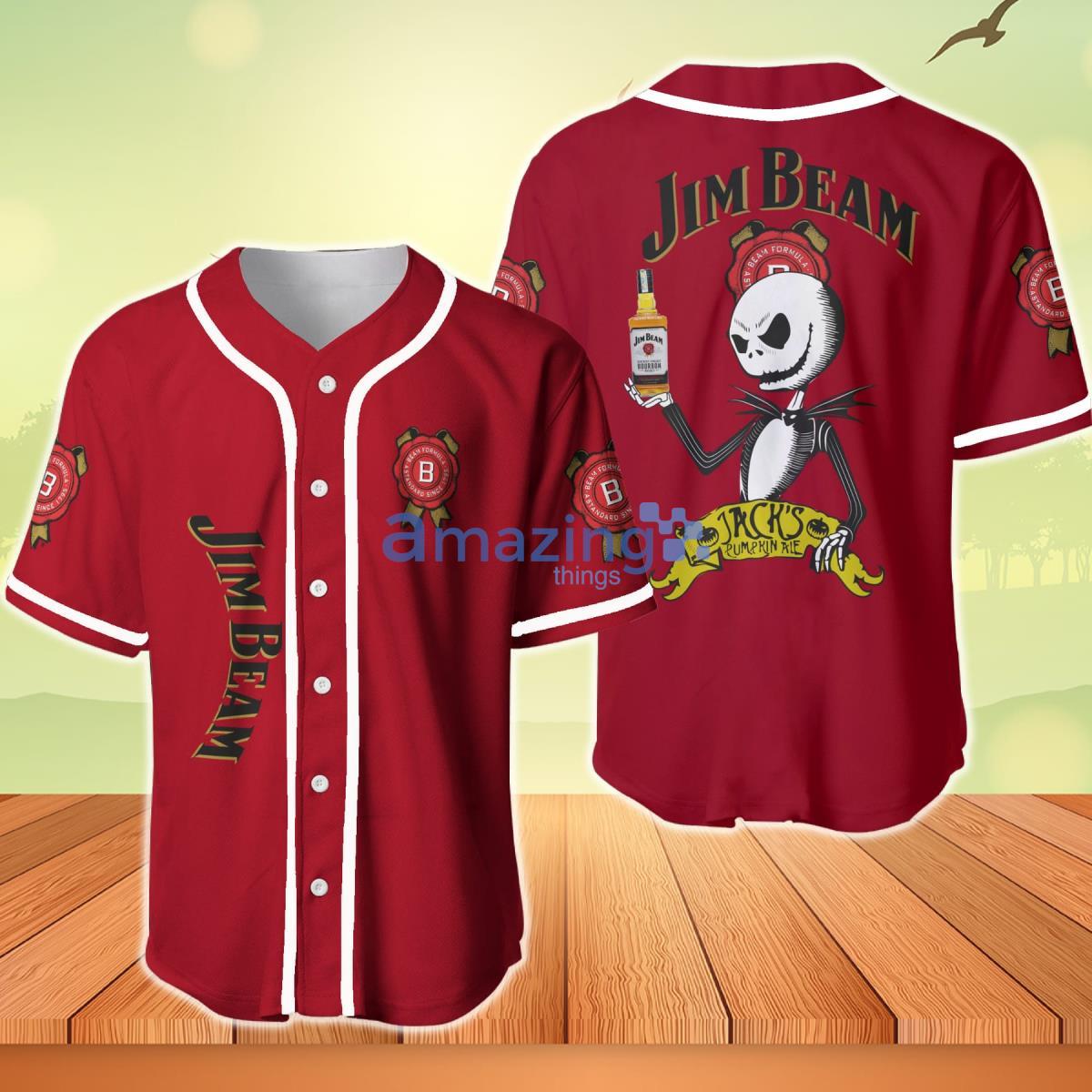 Jim Beam Halloween Jack Skellington Nightmare Baseball Jersey Product Photo 1