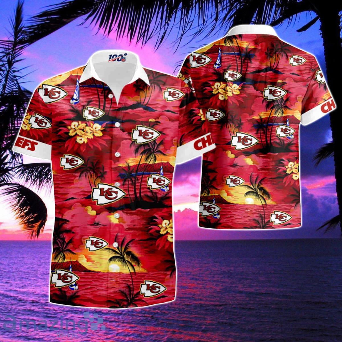 Kansas City Chiefs Hawaiian Shirts Button-Down Shirts Casual Beach Short  Sleeve