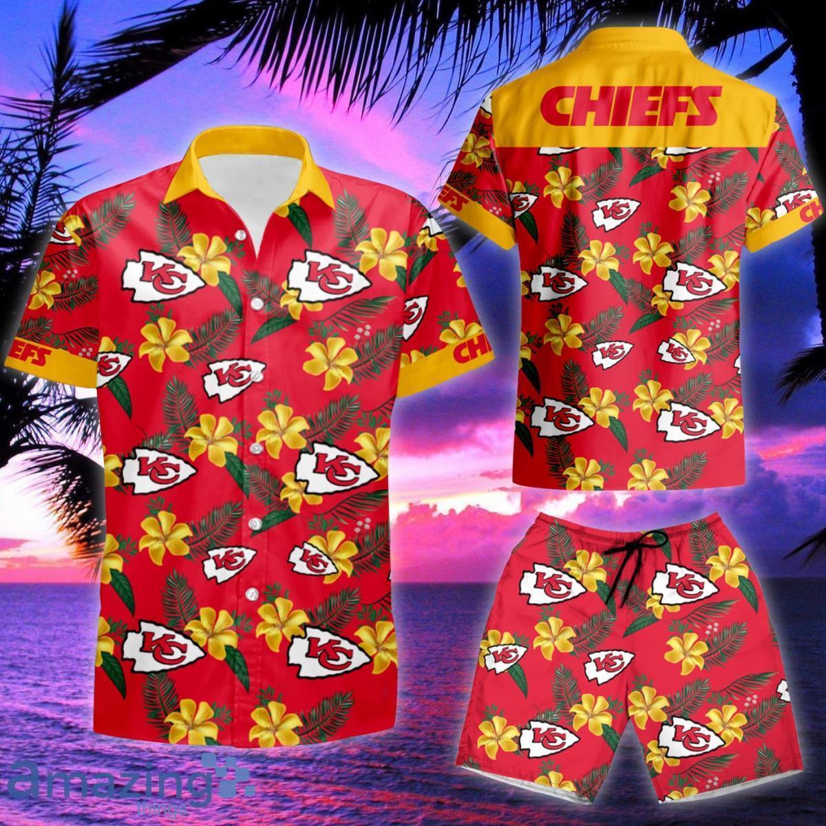 Kansas City Chiefs NFL Team Football Beach Shirt Summer Button