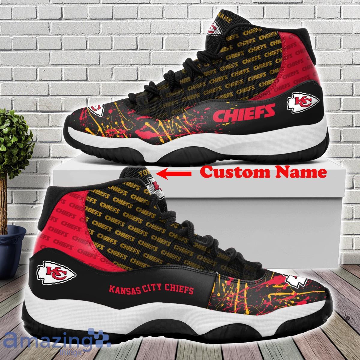 Kansas City Chiefs Football Team Air Jordan 11 Custom Name Sneakers For Fans Product Photo 1