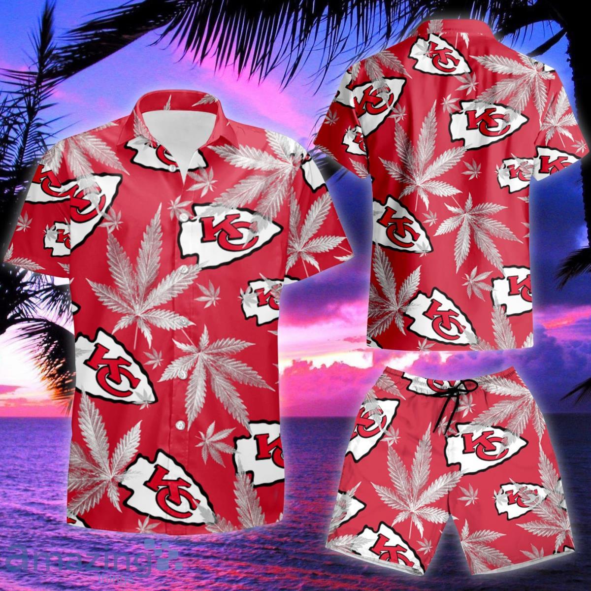 Kansas City Chiefs Cannabis All Over Printed Hawaiian Shirt & Short