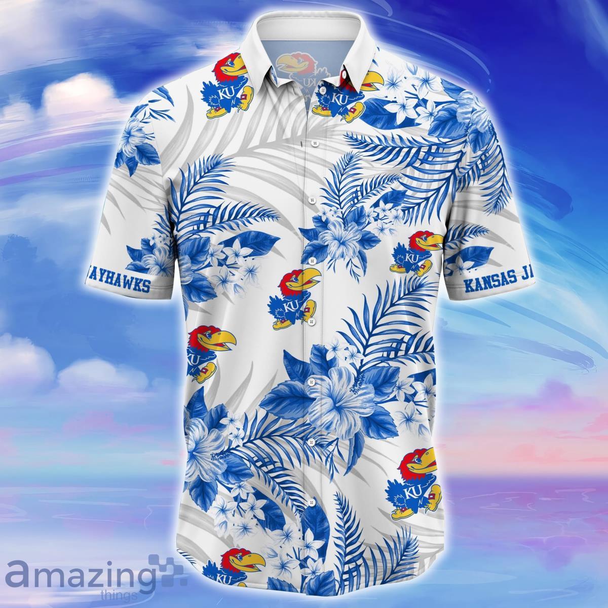 Kansas Jayhawks Trending Hawaiian Shirt Gift For Real Fans Product Photo 2