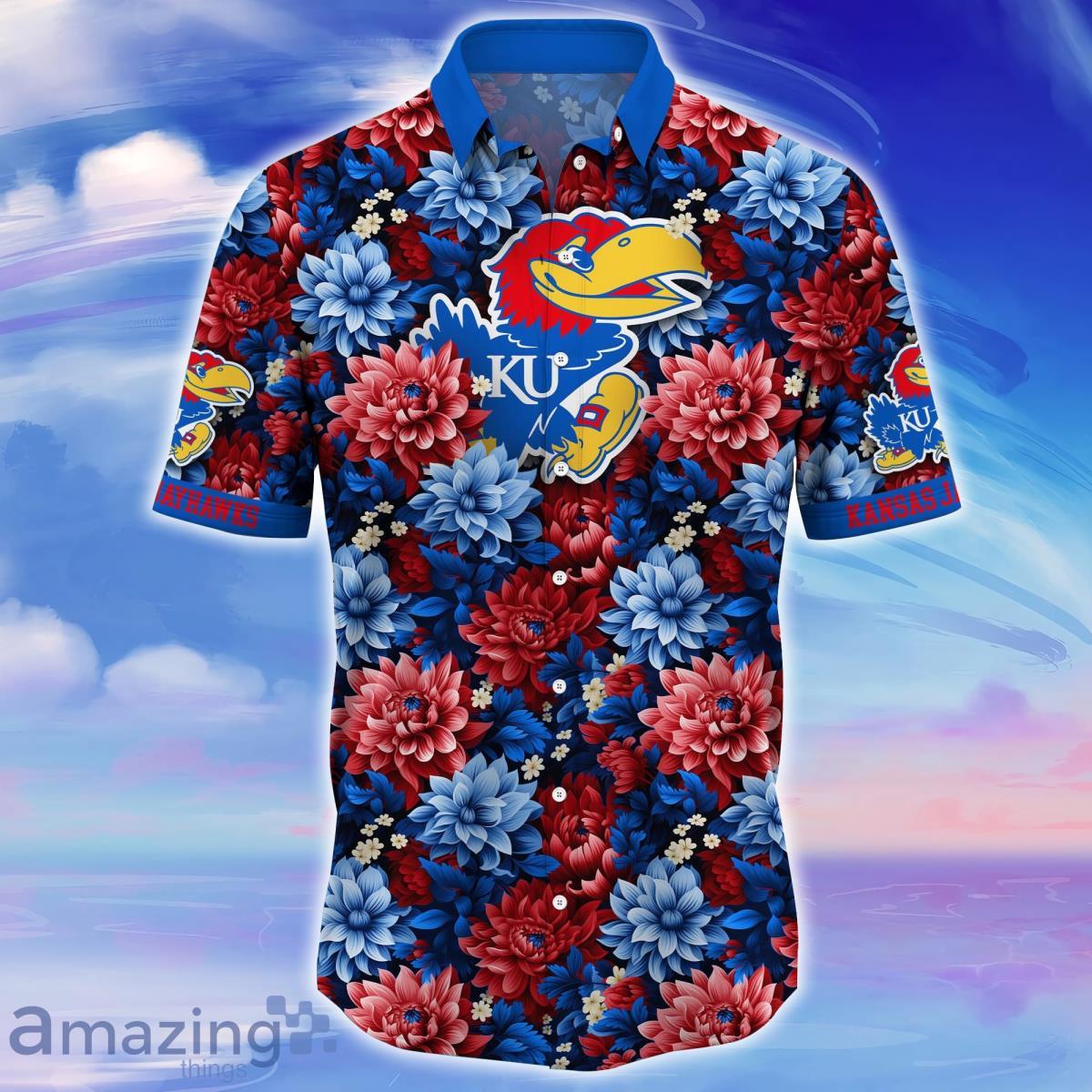 Kansas Jayhawks Trending Hawaiian Shirt Great Gift For Fans Product Photo 2
