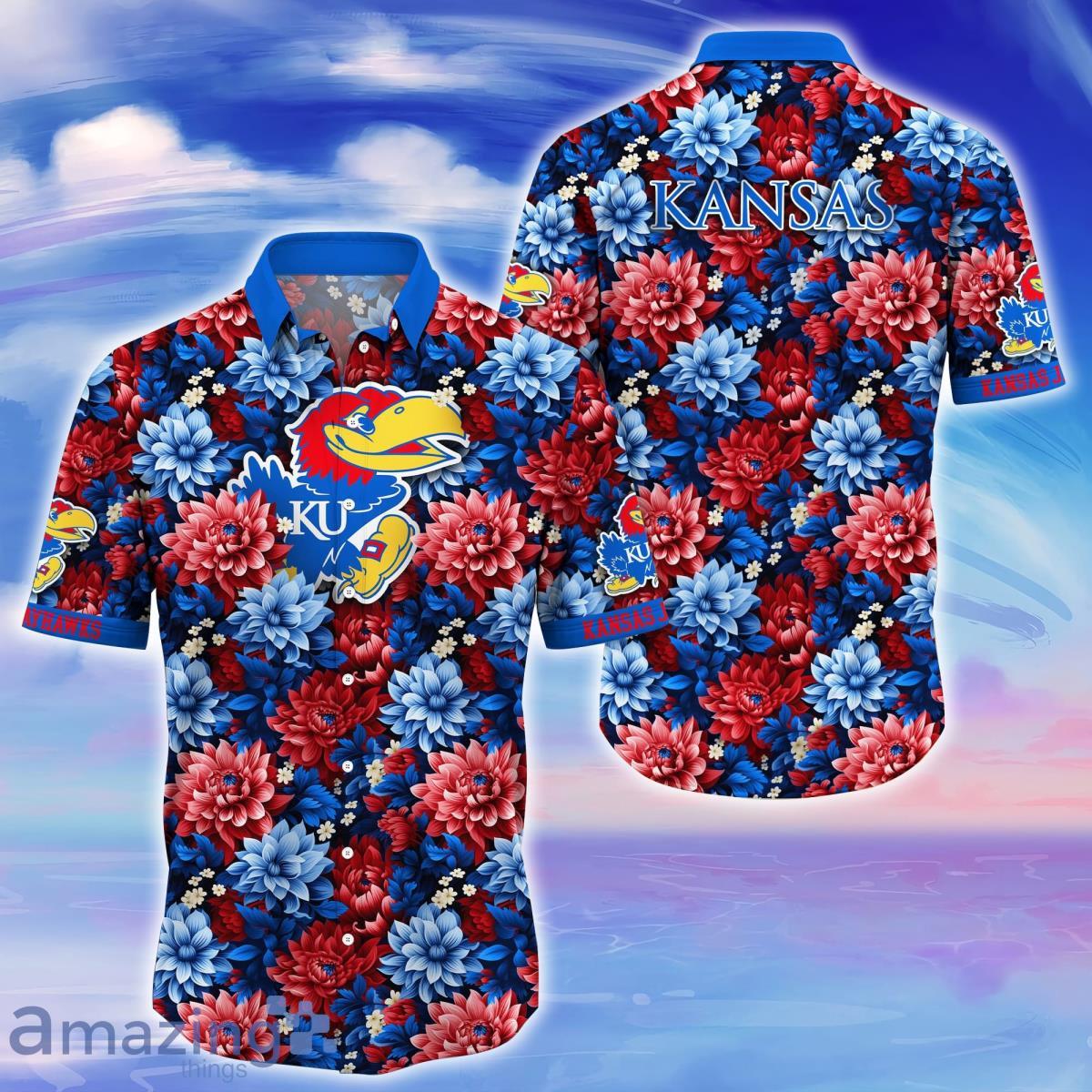 Kansas Jayhawks Trending Hawaiian Shirt Great Gift For Fans Product Photo 1