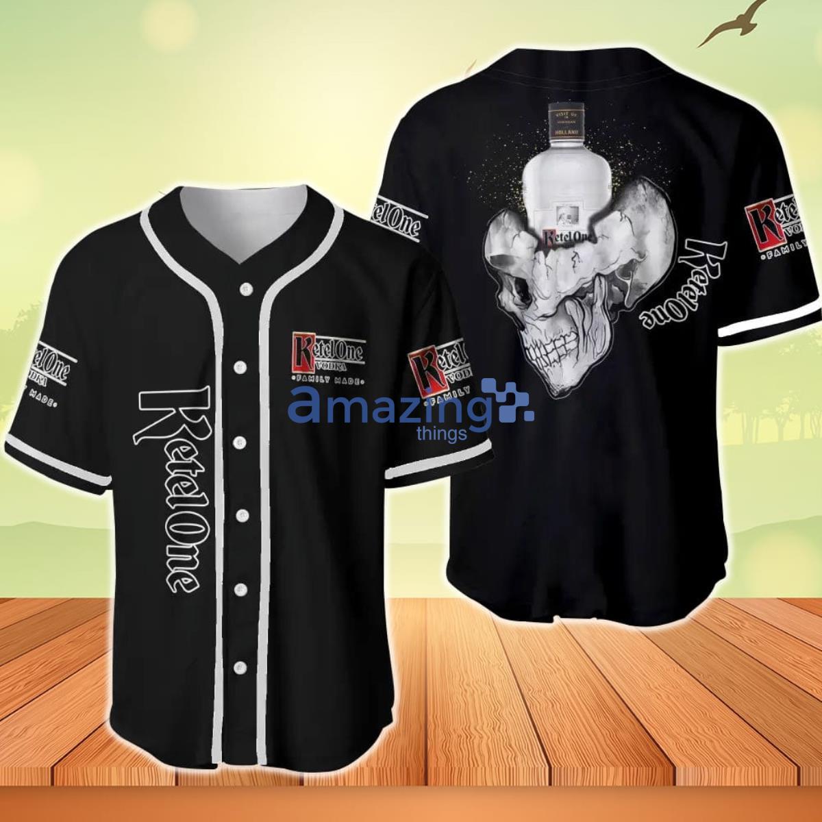 Ketel One Skull Halloween Baseball Jersey Product Photo 1