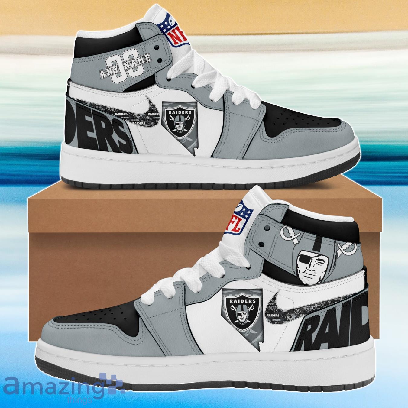 Las Vegas Raiders Youth Low Top Light-Up Shoes