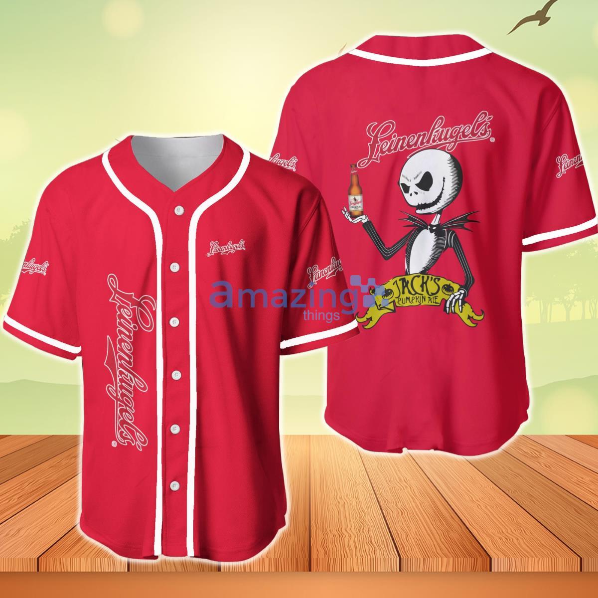 Leinenkugel’s Halloween Jack Skellington Nightmare Baseball Jersey Product Photo 1